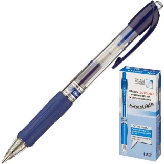 Ручка гелевая авт.синяя Crown