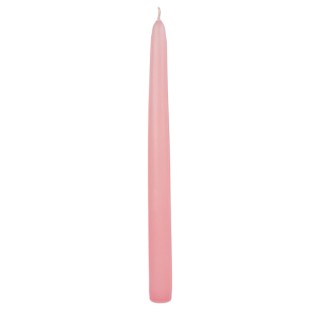 Свеча коническая 25см розовая