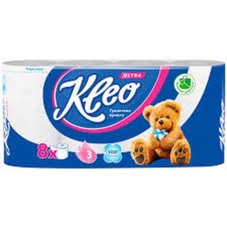 Бумага туал. Kleo Ultra 3-хсл 8шт С272