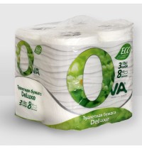 Бумага туал. OVA 3сл 8шт 16м