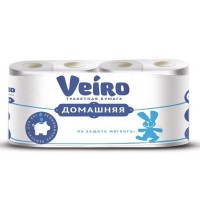 Бумага туал. Вейро 2-х сл Домашняя 8шт Белая