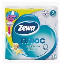 Бумага туал. Зева 2-х сл  4шт Океан