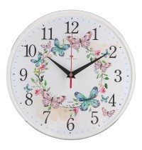 Часы настенные 581-374 Венок из бабочек 25см