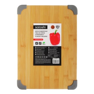 Доска разделочная Satoshi Бамбук силикон 35*25*1,5см 851-187