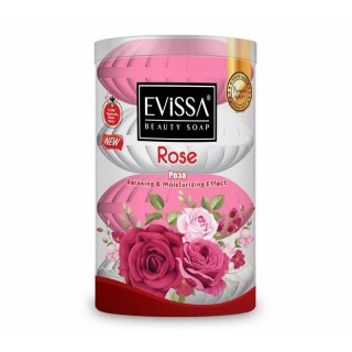 EVISSA мыло 4*110 Роза (банка) /16