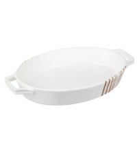 Форма д/запек MILLIMI 826-388 бел овал с ручками 36,5*23*6 