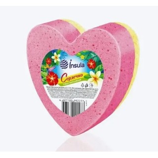 Губка д/тела массажн 992277 Сердечко INSULA