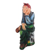 Изделие из гипса Баба Яга на пне 327