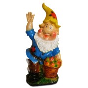 Изделие из гипса Гном с яблоками мал. 137