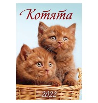 Календарь настен перекидной 2022 17*25 Котята