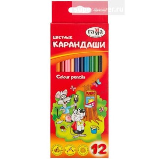 Карандаши 12цв Гамма Мультики