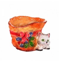 Кашпо Шляпа с котенком 190