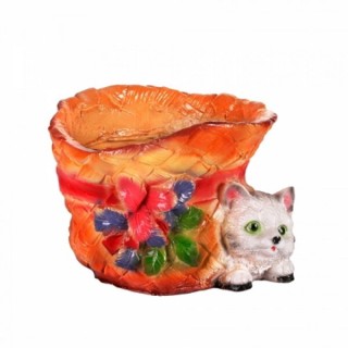 Кашпо Шляпа с котенком 190