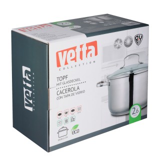 Кастрюля нерж Vetta Берн 2,6 ст.кр. 822-100