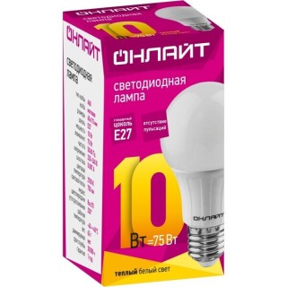 Лампа светод. 71649 OLL-А60-10-230-2,7К-Е27 10Вт грушев. тепл. бел.