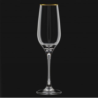 Набор бокалов 6шт Золотая кайма 200мл 