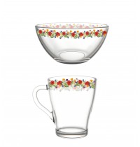 Набор д/ланча 1/2 Бордюр цветочный (кружка+салатник)