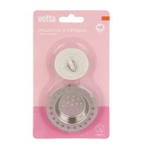 Набор д/раковины Vetta решетка и пробка 889-038