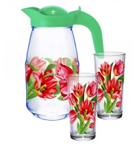 Набор с кувшином 3пр Тюльпаны