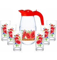 Набор с кувшином 7пр Маковое поле