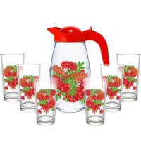 Набор с кувшином 7пр Рябинушка