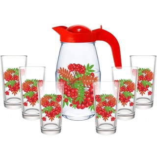 Набор с кувшином 7пр Рябинушка
