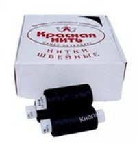 Нитки черные Красная нить /20