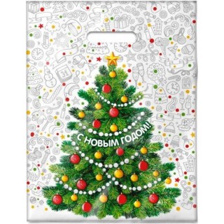 Пакеты пр/руч 31х40 Новый год/50