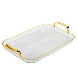 Поднос 42,5*27 Золотая кайма с ручками.862-451