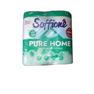Полотенце бум. 2шт SOFFIONE 2-хсл Pure Home 250л можно выжимать
