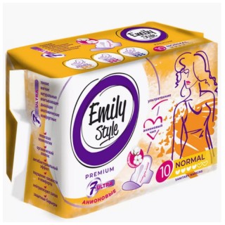 Прокладки ПРЕМИУМ НОРМАЛ 10 шт Emily Style