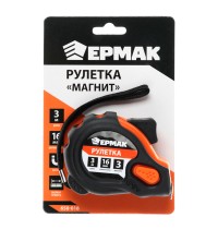 Рулетка 3м Магнит 3фиксатора 658-018 Ермак