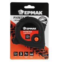 Рулетка 7,5м*25мм 3 фиксатора 658-146 Ермак