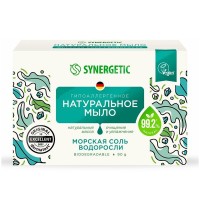 SYNERGETIC Мыло 90г Морская соль и водоросли