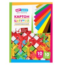 Цв. картон А4 10л 10цв