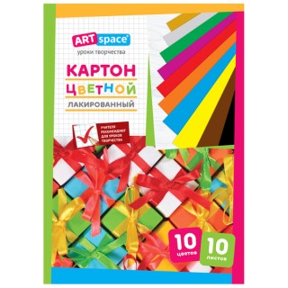 Цв. картон А4 10л 10цв