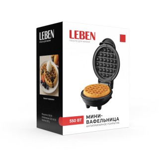 Вафельница мини 550Вт LEBEN 271-031