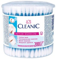 Ватные палочки 200шт банка CLEANIC 