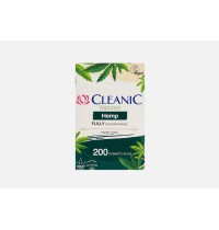 Ватные палочки 200шт коробка Cleanic Natural Hemp (конопля)