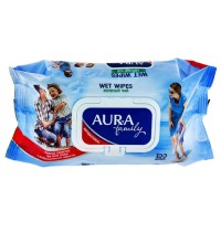 Влаж. салф. Аура 100шт Детские Алоэ с крышк.