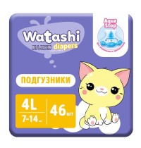 Watashi подгузники №4 7-14кг 46шт