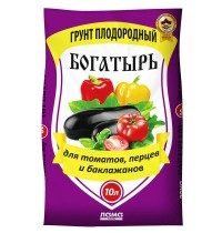 Земля Плодородный для ТОМАТОВ, перцев и баклаж. 10л Богатырь