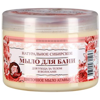 Жид. мыло д/бани Цветочное мыло Агафьи 500мл