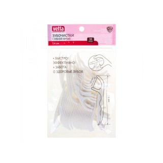 Зубочистка 50штс зубн. нитью 437-274